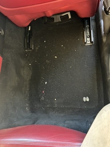 Before — Carpet vacuumed and extracted — no crumbs, no dust.